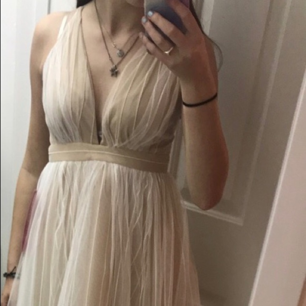 prom girl new white prom dress